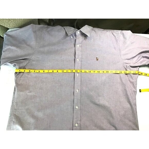 RALPH LAUREN MENS PURPLE CLASSIC FIT COTTON LONG SLEEVE BUTTON DOWN SHIRT SZ XXL - Picture 6 of 7